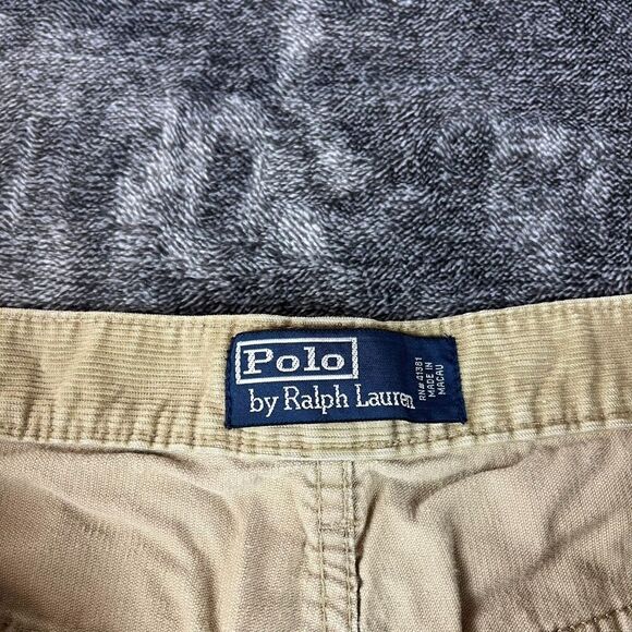 Vtg Polo Ralph Lauren Corduroy Men's 36X30 Pants Flat Front Brown Straight - Picture 3 of 12